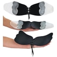 thumbnail image 7 of ToBeInStyle Women's Reusable Velcro and Adhesive Angel Wing Bra - Black - D-Cup, 7 of 7