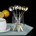 thumbnail image 4 of Cherry Spoon Stainless Steel Tableware Stirring Spoon Korean Creative-long Handle Ice Spoon Cute Bar Coffee Dessert Spoon Long Handle Heart Spoon Silver, 4 of 11