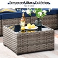 thumbnail image 6 of Ovios 6 Piece Outdoor Furniture All Weather Wicker Patio Conversation Sectional Sofa Set with Side Table for Garden Backyard, 6 of 7