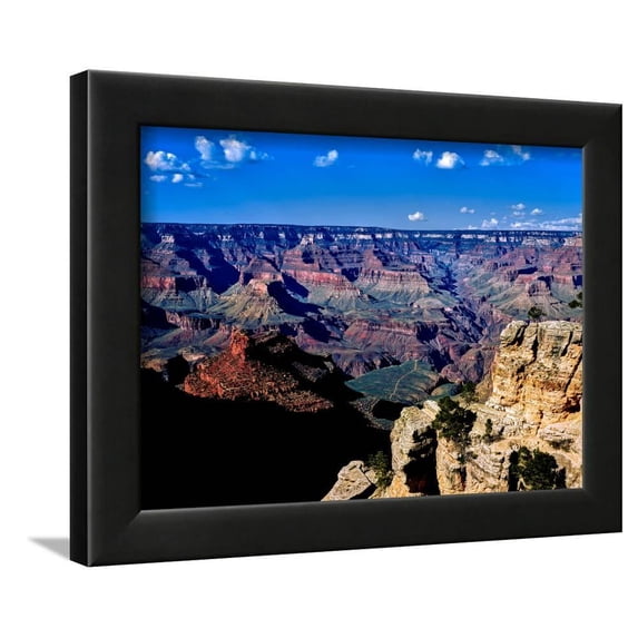 Elevated view of the rock formations in a canyon, South Rim, Grand Canyon National Park, Arizona, Scenic Framed Art Print Wall Art Sold by ArtCom