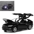 thumbnail image 1 of Vehículos de juguete fundidos a presión Tesla Model X a escala 1:32 con luces para niños, 1 of 5