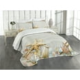 thumbnail image 3 of Ambesonne Starfish Quilted Bedspread Set 3 Pcs, Colorful Sand, Queen Size, Multicolor, 3 of 5