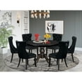 thumbnail image 7 of Luxe by East West Furniture 7 Piece Kitchen Table Set Consists Of 48" Round Table In Black Color, 7 of 7
