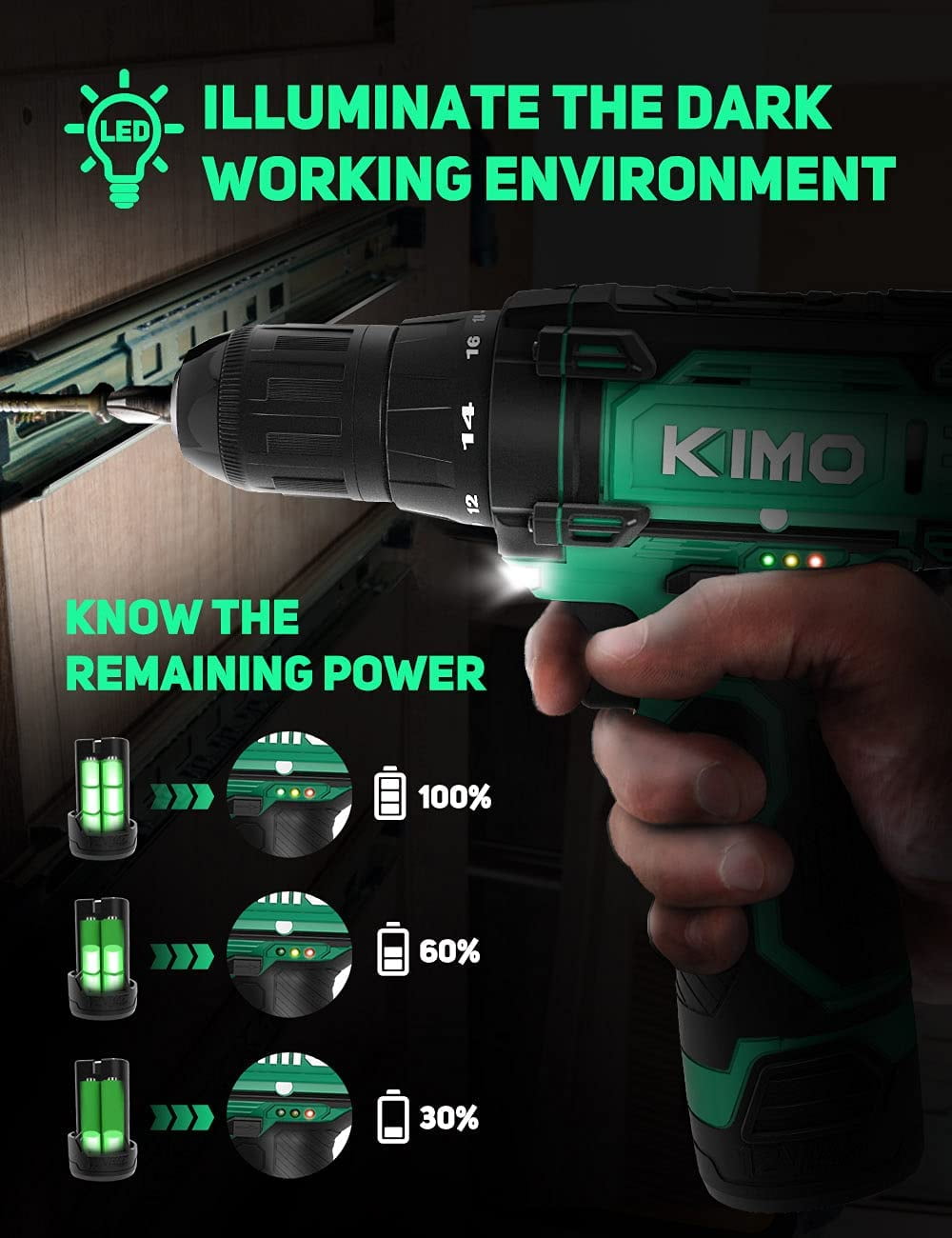 Kimo cordless drill driver kit sale