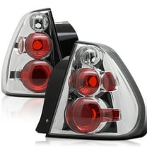 Spec-D Tuning Chrome Housing Clear Lens Tail Lights Compatible with 2004-2007 Chevy Malibu All Models Except Maxx, Left Right Pair Assembly
