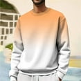 thumbnail image 2 of GBSYEWXS Men Sweatshirts Crew Neck Long Sleeve Gold Pullover Outdoor Activities Handsome Color Block Tops, 2 of 4