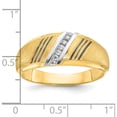 thumbnail image 3 of 14K Yellow & Rhodium Ibgoodman With Black And White Men's Polished Satin 1/20 Carat Aa Quality Diamond Ringsize 10 - Jbsp, 3 of 5