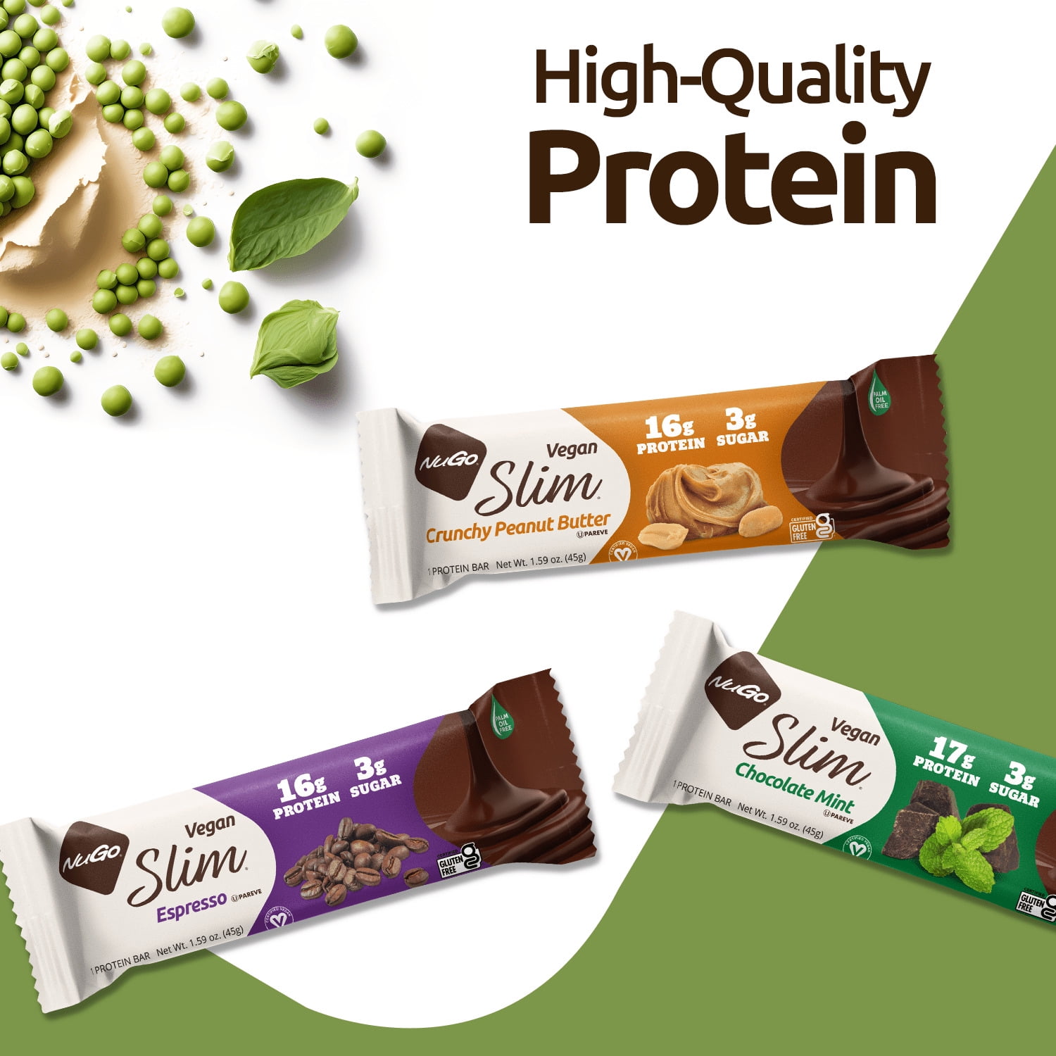 NuGo Slim Crunchy Peanut Butter Protein Bar 12 ea