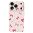 thumbnail image 1 of SKLYDDI Funda para iPhone 13 Pro Max con moños rosados y detalles rojos, 1 of 7