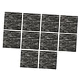 thumbnail image 3 of 10 paneles de pared 3D autoadhesivos para decoración de fondo, diseño de ladrillo 3D de espuma. Gris oscuro, 3 of 9