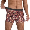 thumbnail image 3 of Mens Underwear Boxer Briefs - Skull record Guitar music Comfort Breathable men's boxer briefs with Flex Waistband, 3 of 7