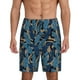 thumbnail image 1 of Fotbe Blue Leaves A Pantalones Cortos de Pijama para Hombre, Ropa de Dormir, Pantalones de Pijama Cortos para Hombre-3X-Large, 1 of 6