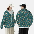 thumbnail image 4 of Kdxio Frog and Mushrooms Print Women Men Sun Protection UPF 50+ Jackets Zip Up Long Sleeve Hoodie Hiking Lightweight with Pockets, 4 of 7