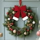 thumbnail image 4 of Decoración de lazo de Navidad | Corbata de moño de terciopelo 3D grande | Adorno colgante decorativo rojo verde | Elegante colgante de pared interior y exterior | Decoración reutilizable del centro, 4 of 9