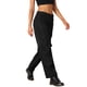 thumbnail image 4 of Pantalones cargo de mujer Daring Diva de tiro medio, anchos y holgados, estilo Y2K, casuales con bolsillos, talla L, color negro, 4 of 6