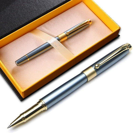 Ballpoint Pens Luxury gift Pen Black Refill Line width 0.5mm,Best Ball Pen Gift Set for Men & Women Professional Executive,Office,Nice Pens Classy Gift Box (Blue)