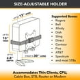 thumbnail image 3 of CondoMounts Wall Mount for Console, TV, Cable Box, Router | Adjustable 0.7"-2.8", 11lbs, Black, 3 of 9
