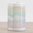 thumbnail image 2 of Fantasy World Ceramic Toothbrush Holder, Rainbow Silhouette over Fluffy Clouds, Decorative Versatile Countertop for Bathroom, 4.5" X 2.7", Multicolor, 2 of 4