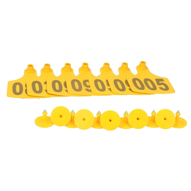 Livestock Ear Tag,100PCS Cow Cattle Ear Ear Label Ear Number Tag Achieve More