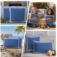 thumbnail image 4 of Dark Blue Greek Key Outdoor Pillow Covers 24x24 Set of 2,Waterproof Patio Throw Pillowcase Protectors,Geometric Greece Ancient Farmhouse Geo Decorative Pillow Shams Cushion Covers for Seat Bed Couch, 4 of 8