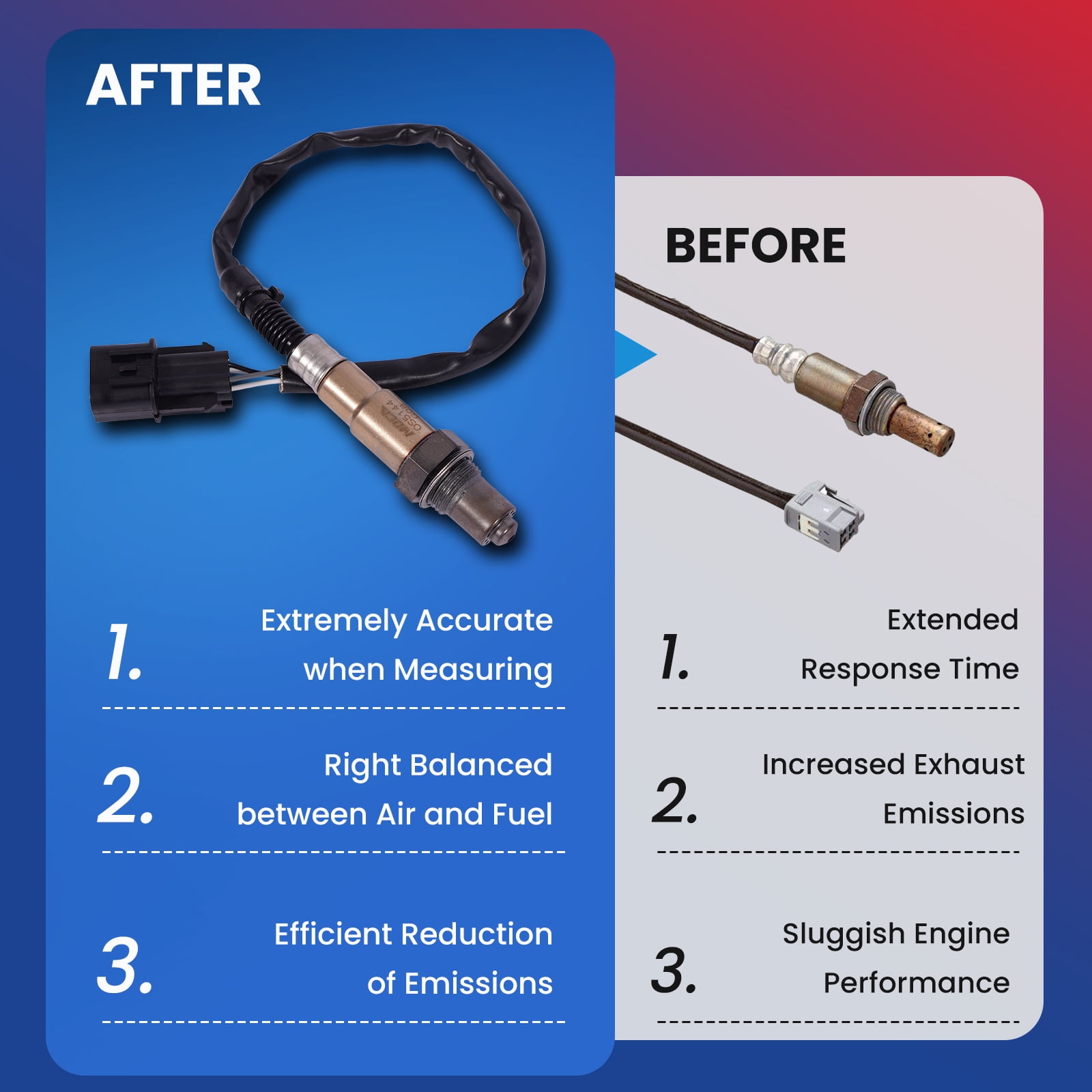 MOCA AUTOPARTS 234-4239 Upstream & Downstream Oxygen Sensor Fit for 2017-2024 Kia Soul 2.0L & 2019-2021 Hyundai Veloster 2.0L & 2016-2020 Hyundai Elantra 2.0L