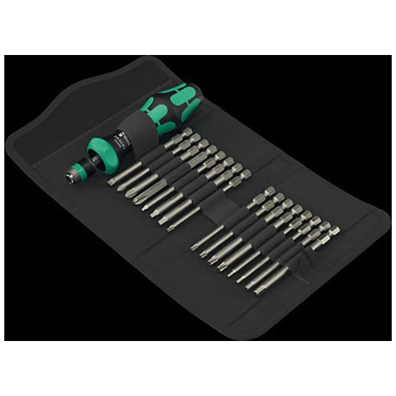 Wera Tools Kompakt 60 Ra-R Imperial 1 Kraftform Screwdriver Bit Set, 17 Pieces