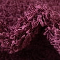 thumbnail image 3 of Unique Loom Solid Shag Collection Area Rug (2' 7" x 16' 5" Runner Eggplant Purple), 3 of 7