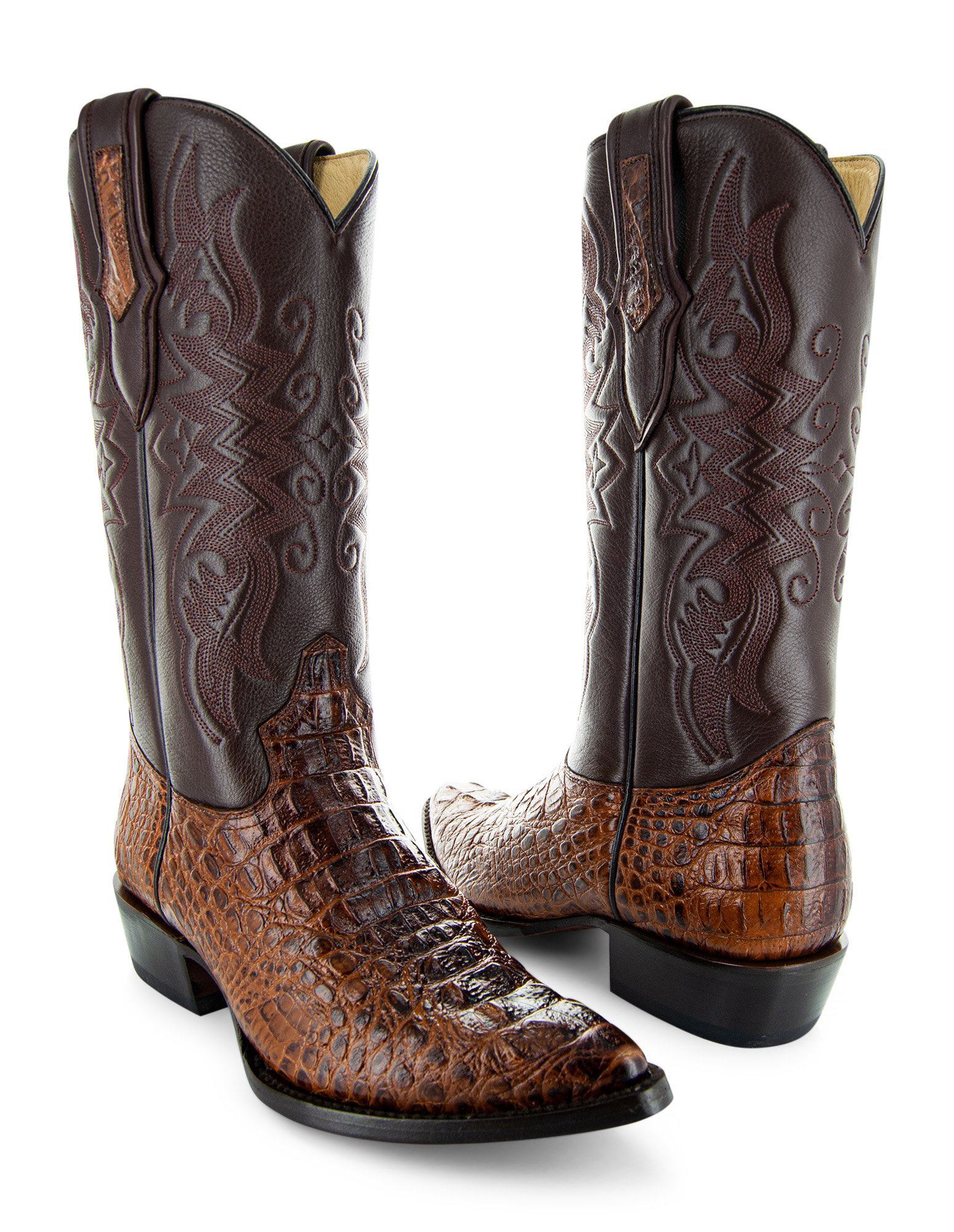 Soto Boots Men's Gator Tail Print Cowboy Boots