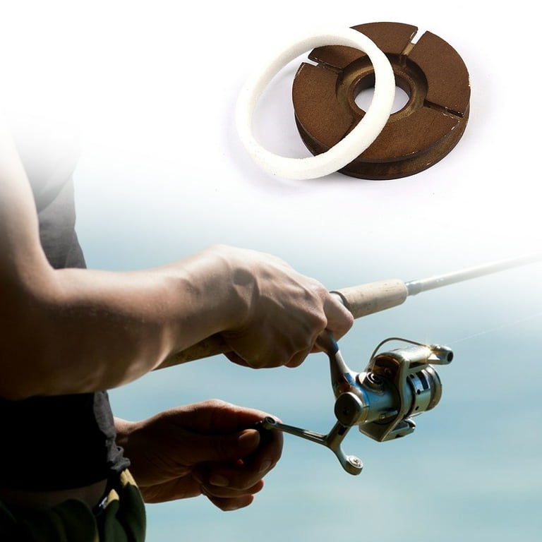 SANWOOD Fishing Line Spool Anti-wear Surface High Strength Wooden Fishing  Line Circular Winding Plate for Fishing Line