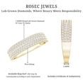 thumbnail image 6 of Rosec Jewels Lab Grown Diamond Wedding Band - EF-VS Quality Certified Half Eternity Ring (with Jewelry Box), 18K Yellow Gold, US 10.00, 6 of 9