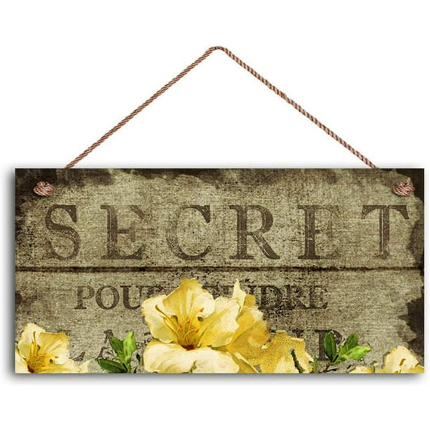 French Market Sign Vintage Paper And Roses Shabby Chic Cottage Decor 10 X 6 Rustic Front Door Home Outdoor Kitchen Hanging Room Wall Art - Rustic Chic Decor Wall Hanging