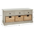 thumbnail image 4 of SAFAVIEH Damien 3-Drawer Storage Bench Vintage Grey, 4 of 5