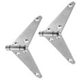 thumbnail image 1 of HINTRMENT 2Pcs Metal Gate Hinges Silver Heavy Duty Use for Garage and Closet, 1 of 6