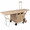 Coffee color, variant on Foldable Camping Wagon Cart with Table, 3-in-1 Heavy Duty Folding Utility Wagon with Stair Climbing Wheels, Large Storage Box & Adjustable Handle for Outdoor Use
