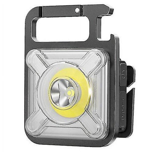 Linterna de luz LED mini, lámpara USB recargable, llavero de bolsillo