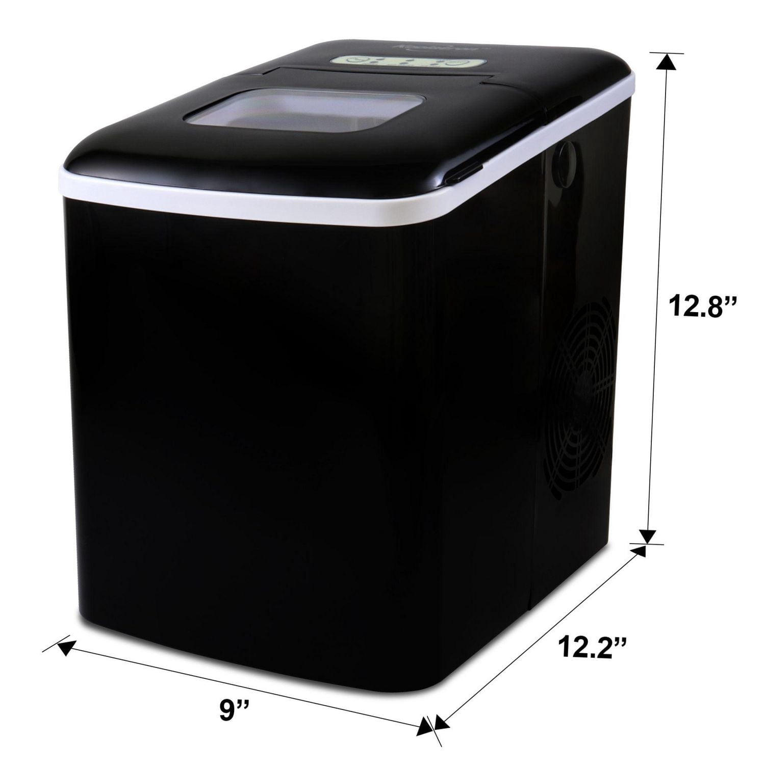 Koolatron KIM-26 Compact Countertop Ice Maker with Digital Controls, Fast Ice Production for Home & Office
