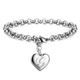 thumbnail image 1 of Girls Bracelet Gift Giving Polished Trendy Heart 26 Letters Alphabet Initial Bracelet, 1 of 5