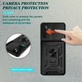 thumbnail image 3 of Samsung Galaxy A32 Case, Galaxy A32 4G Case, Dteck [Military-Grade] [360 Ring Kickstand & Slide Camera Protector] Hybird Impact-Resistant Bumpers Cover Phone Case for Samsung Galaxy A32 4G, Black, 3 of 8