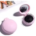 thumbnail image 5 of 1 paquete de cepillo de pelo de viaje plegable con espejos, mini airbag de masaje, peine de plástico portátil, peine de masaje compacto para mujeres y niñas Feliz Sencillez, 5 of 5