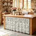 thumbnail image 6 of Farmhouse Sage Green Cabinet Curtain 32"Wx55"L, Dustproof Pantry Door Curtain with Self Adhesive Tape, Vintage Flower Leaf Botanical Tall Storage Cover Privacy Drape for Bathroom Kitchen Laundry Room, 6 of 9