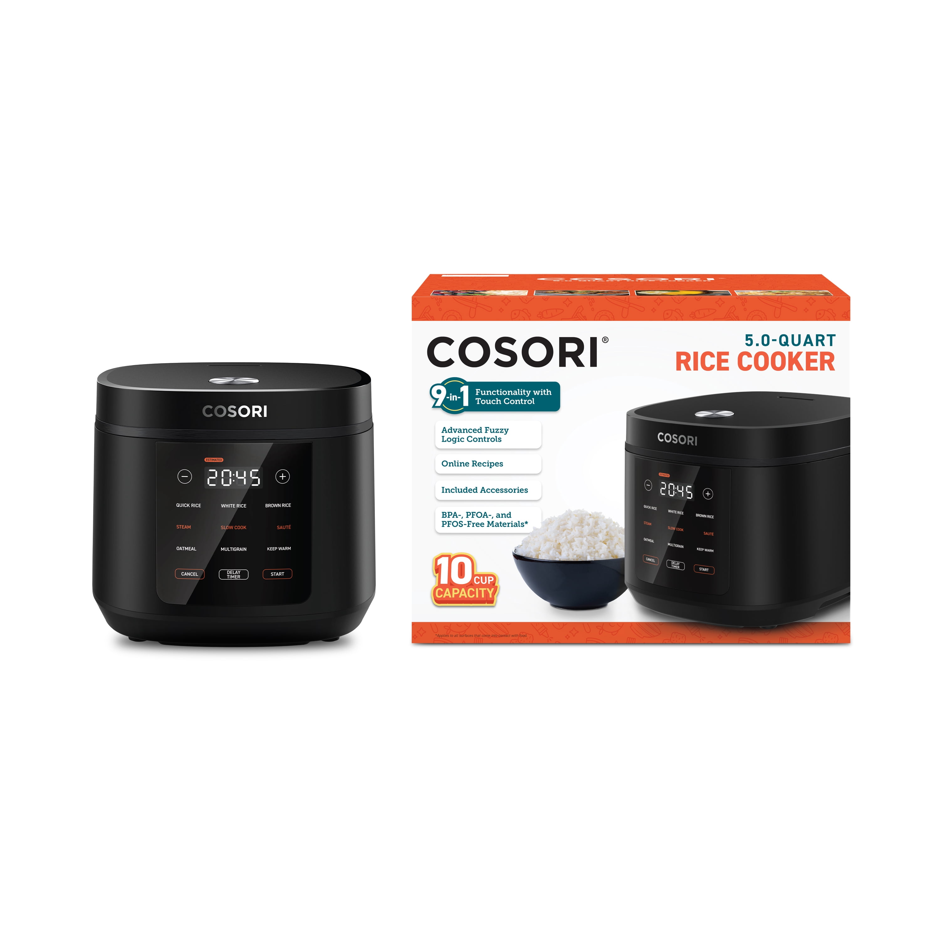 COSORI Rice Cooker with Ceramic Coating 5.0 Quart