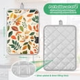 thumbnail image 6 of Yayeee Pot Holders Kitchen Heat Resistant with Pocket 7"x9.8" Cotton Oven Cooking Hot Pads, Beige Retro Leaves, 6 of 7