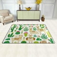 thumbnail image 3 of SKYSONIC Lightweight Soft Area Rugs Cute Llamas and Cactuses Floor Mat Doormat for for Rooms Entrance Hardwood Floor Living Room 31 x 20 inch（2'7" x 1'8"） Nursery Rugs, 3 of 6