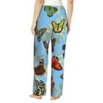 thumbnail image 3 of Kll Womens Multicolored Butterflies Print Pajama Pants Soft Pajama Bottoms For Women Cozy Lounge Pants, 3 of 9