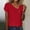 Red, variant on Rezuofi Shirts for Women Trendy Summer 2025 Petal Short Sleeve v Neck Petite Tops Cute Lace Eyelet Blouses Dressy Casual