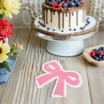 thumbnail image 4 of OULII 40Pcs Absorbent Birthday Dining Tissue Pink Paper with Bow Shape for Women, 4 of 8