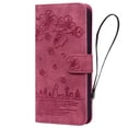 thumbnail image 2 of for Samsung Galaxy S24Ultra Leather Phone Case, Oil Painting Style Cherry Blossoms Cartoon Cat Plants Floral Folio Flip Cover, Card Holder Cash Slot, Magnetic Flower Buckle, 2 of 7