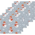 thumbnail image 3 of SKYSONIC Christmas Snowman Cotton Washcloths Set of 4, Highly Absorbent Soft Fingertip Towel for Bathroom, Gym, Hotel and Spa, 12 x 12 Inch, 3 of 7