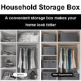 thumbnail image 6 of Large Collapsible Storage Bins with Lids, Organizer/ Bins, Sturdy Stackable, Foldable Clothing Storage for Closet, Linen Fabric Foldable Storage Boxes Organizer Containers Baskets Cube with Cover, 6 of 7