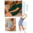 thumbnail image 6 of Anygrew Summer Pajama Sets For Womens Shorts Soft Pj Set 2 Piece Sleepwear With Pockets, 6 of 7